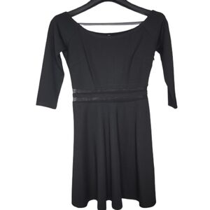 Lulu's Fit and Flare Black Skater Dress